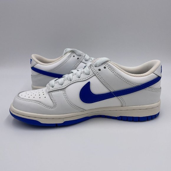 Nike Dunk Low White / Royal Blue Womens Shoes - Picture 2 of 8